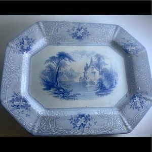 Ironstone porcelain serving platter